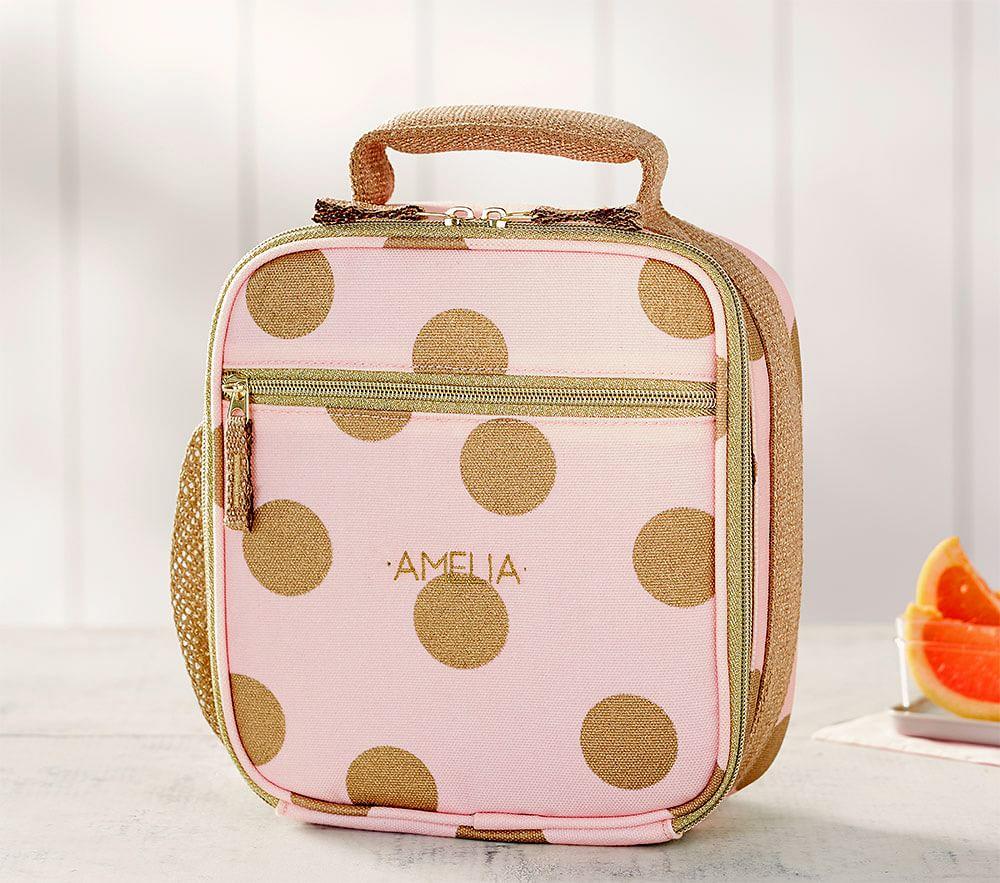 The Emily & Meritt Gold Dots Lunch Bag
